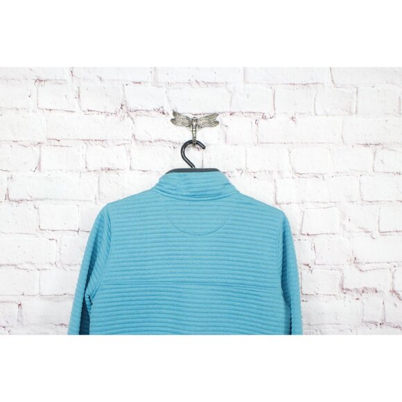 LL Bean Airlight Knit Pullover Sweater Smoky Blue Heather Size M - Picture 4 of 10